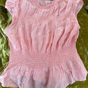 Pink Smocked Women's Top